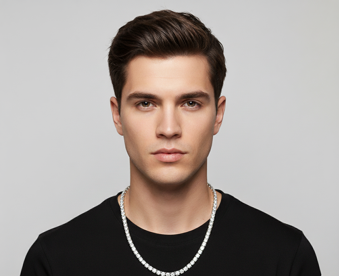 3mm Rhodium Plated 925 Silver CZ Tennis chain